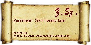 Zwirner Szilveszter névjegykártya